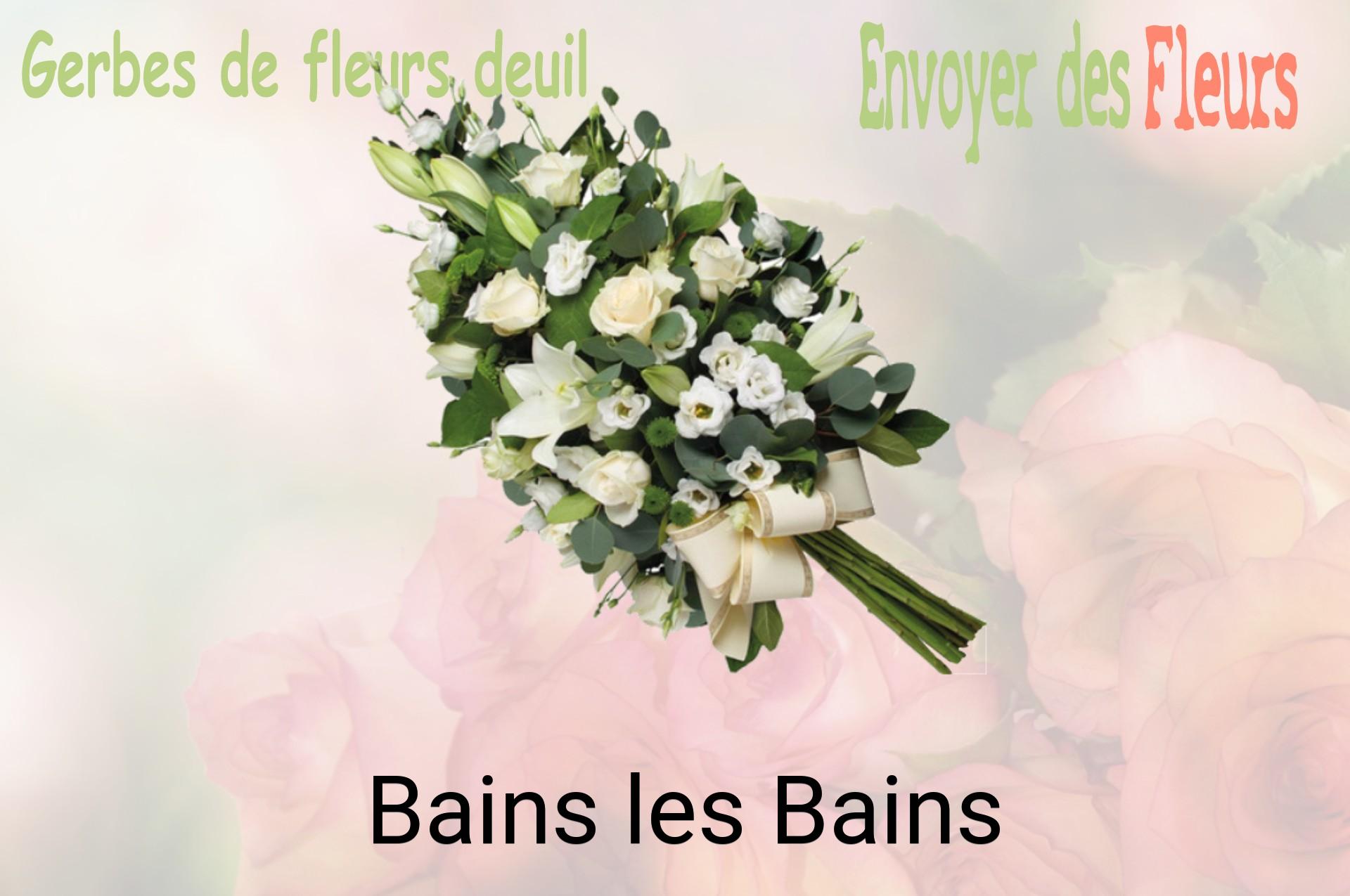 Gerbe de fleurs de deuil livrée à Bains-les-Bains